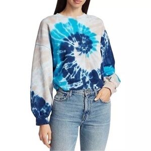 AGOLDE Balloon Sleeve Tie Dye Sweatshirt SzXS